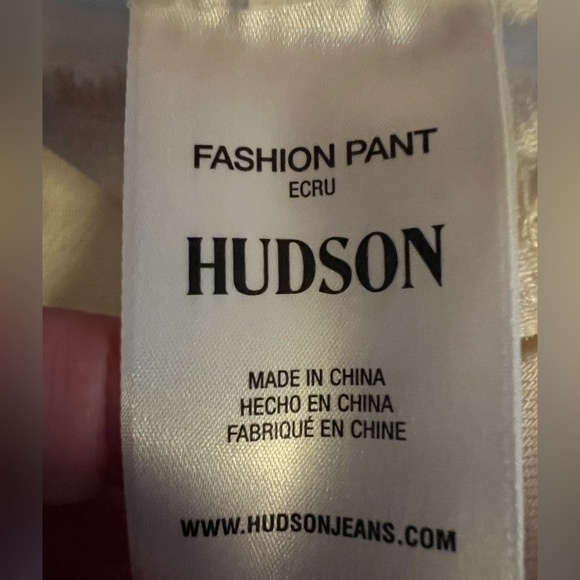 Hudson cream carpenter "Fashion Pant" denim sz 27 cargo pockets stretch mid rise - Picture 4 of 10